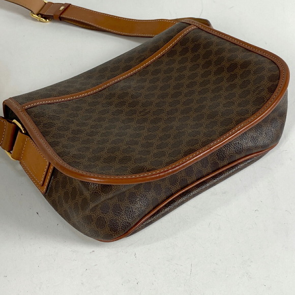 Celine Macadam Pattern Diagonal Canvas Shoulder Bag Brown - Picture 2 of 7